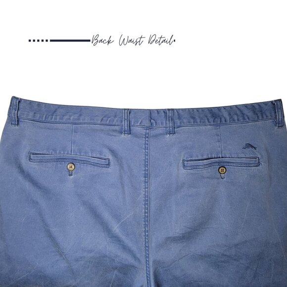 DOCKSIDE BLUE FLAT FRONT TOMMY BAHAMA SHORT FOR MEN SIZE 40 - Picture 5 of 9